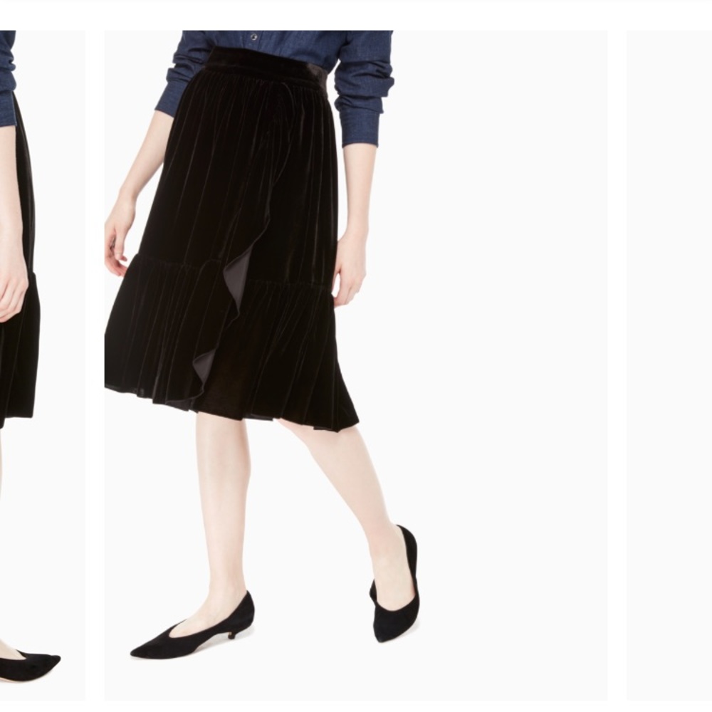 Nwot kate spade velvet skirt